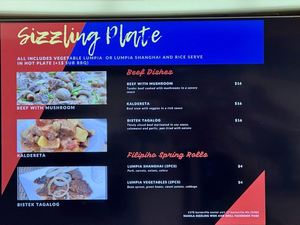Manila Sizzling Wok and Grill Menu image 4